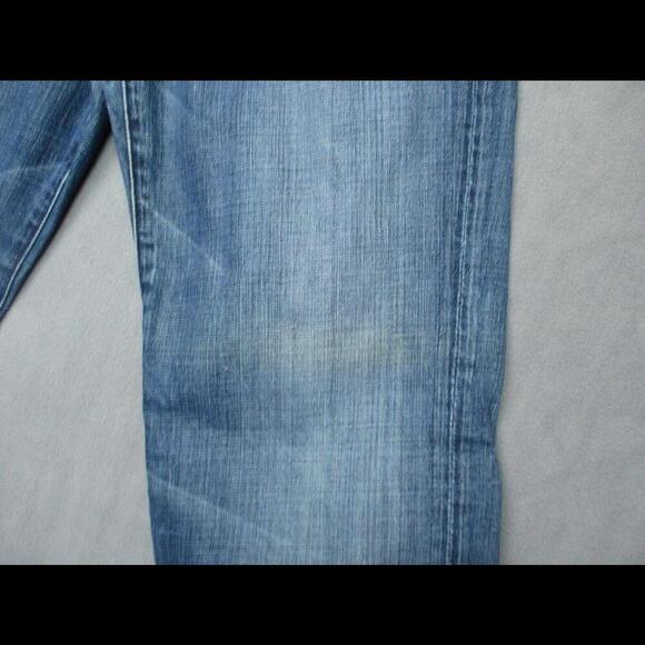 Mens 7 for All Mankind Relaxed Button Fly jeans size 32x32  Ripped Cuffs/ Hem - Picture 3 of 9